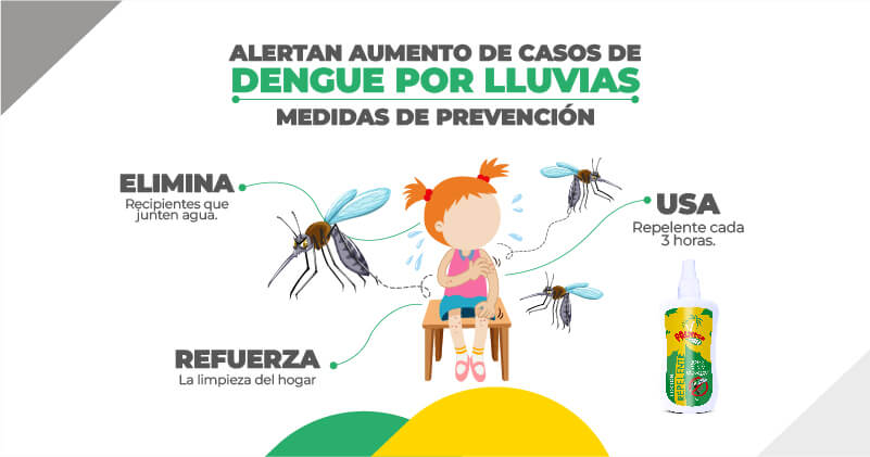 Medidas de prevención ante aumento de casos de dengue. Uso de repelente